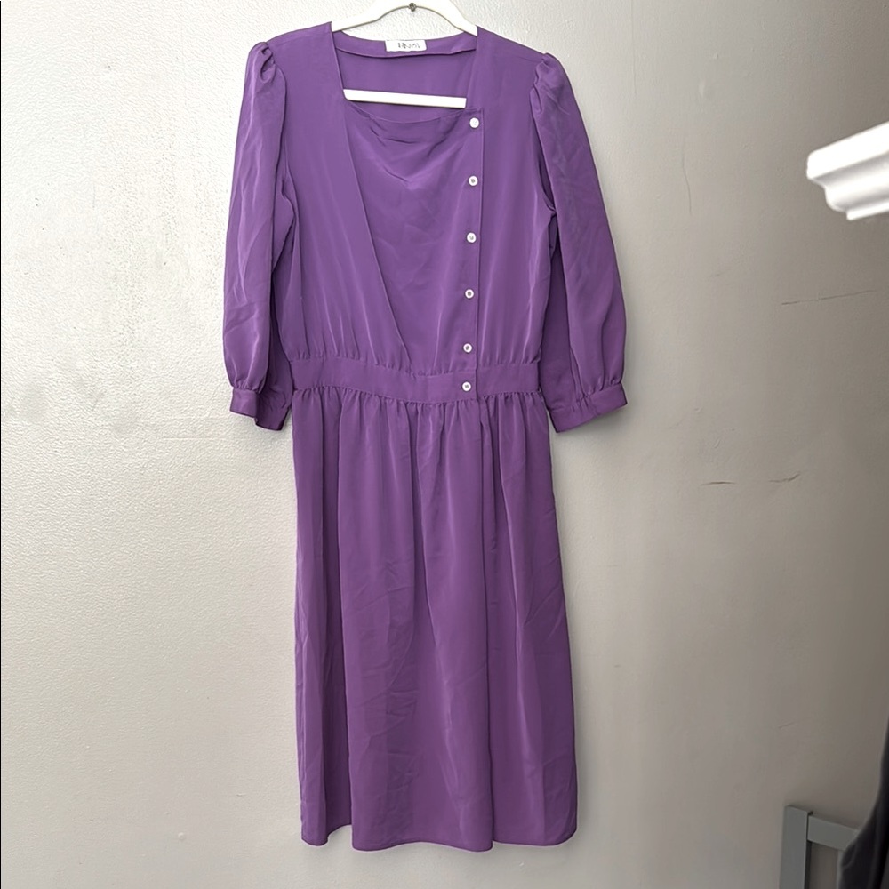 Vintage 80’s Jordan Marsh Purple Women's Dress Small